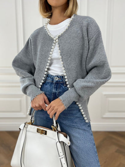 Pearl Edge Worn Cardigan