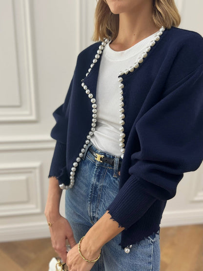 Pearl Edge Worn Cardigan